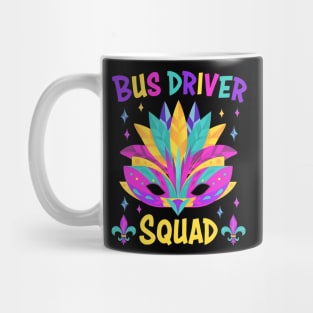 Bus Driver Squad Mardi Gras Carnival Costume Tee - Perfect for Parade Kings and Beads Mug